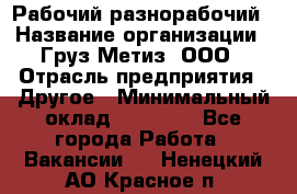 Рабочий-разнорабочий › Название организации ­ Груз-Метиз, ООО › Отрасль предприятия ­ Другое › Минимальный оклад ­ 25 000 - Все города Работа » Вакансии   . Ненецкий АО,Красное п.